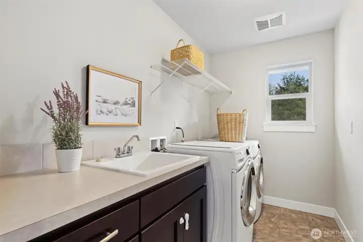 Upstairs laundry room