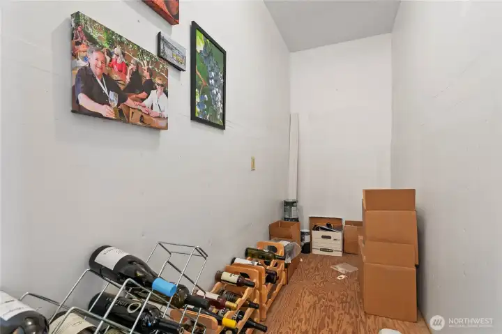 Extra storage right next to the front door in a separate locked room.