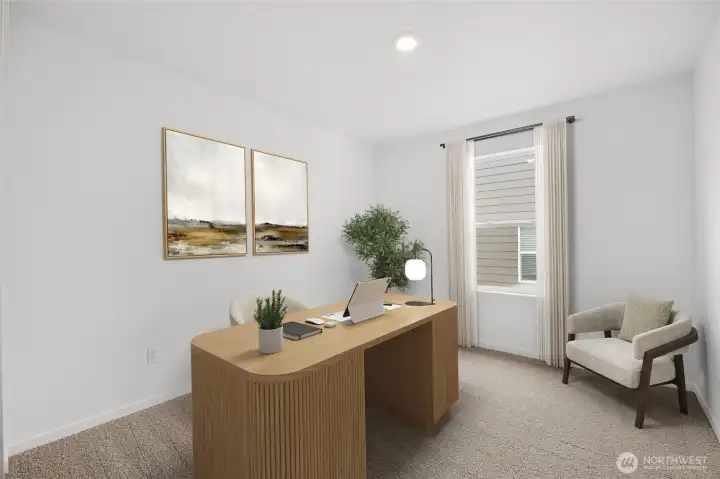 Two of 4 bedrooms upstairs.  Virtually Staged.