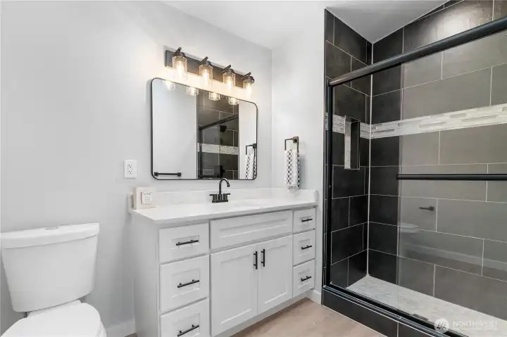 Chic and Modern Primary Bathroom