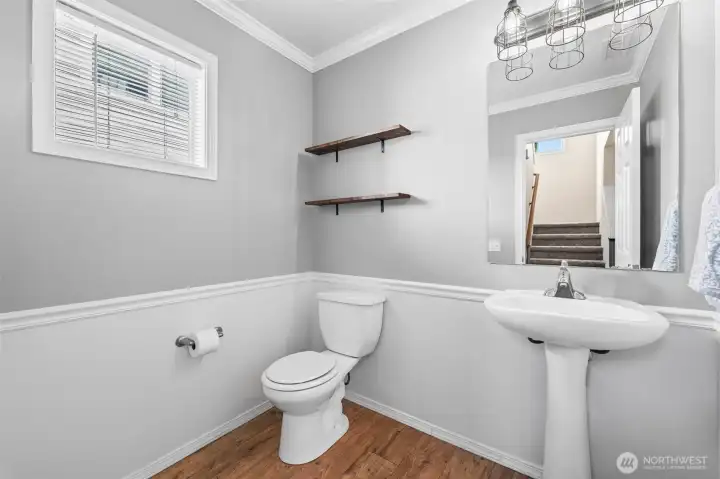 Main level powder bathroom