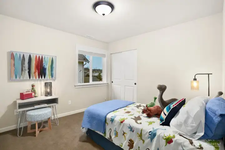 All bedrooms include custom closet fixtures