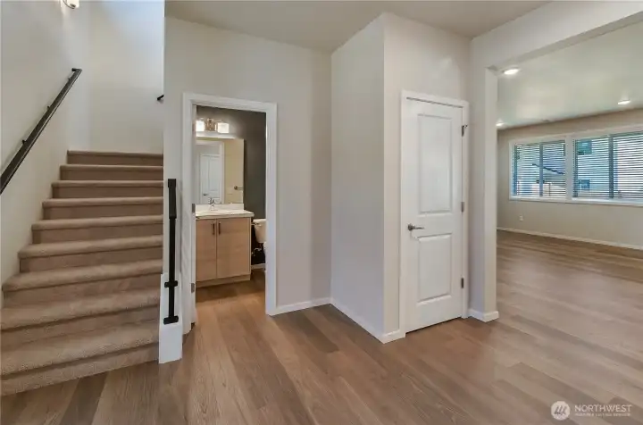 Photos are taken of a Shelby plan previously built in the community.