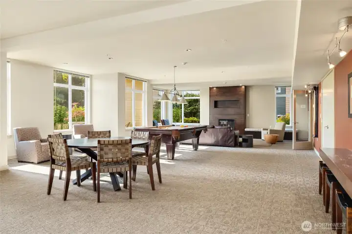 Additional common areas provide comfortable spaces for meetings, work, or casual gatherings.