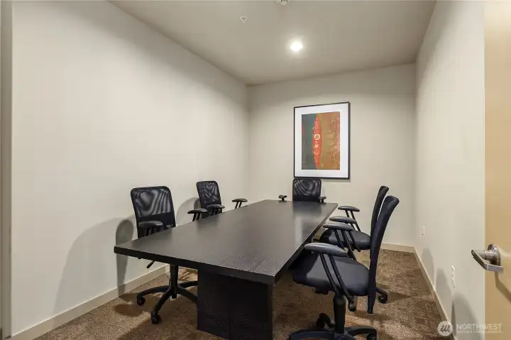 A quiet business center provides a convenient work-from-home alternative within the community.