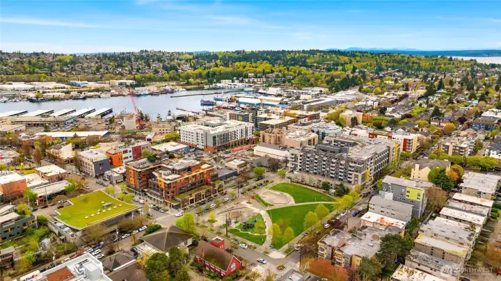 Down the street from the Ballard Commons play park, and a short ways away from the Ballard Locks.