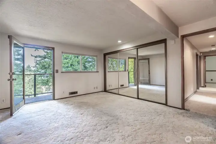 Primary bedroom with access to deck #2