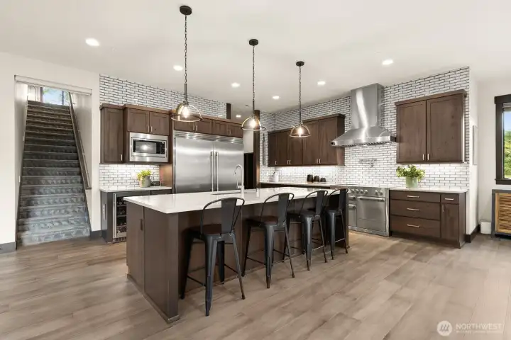 Staircase leads to upstairs Bonus Room with storage closet, bunk room and 3/4 bathrrom...great for guests, for a playroom or home gym