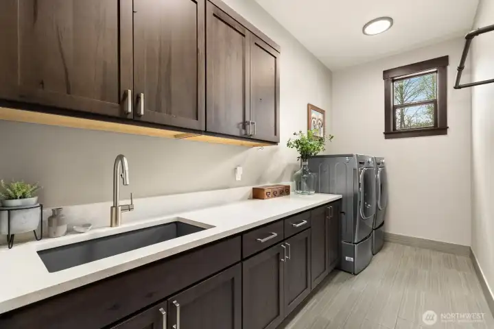Spacious laundry room
