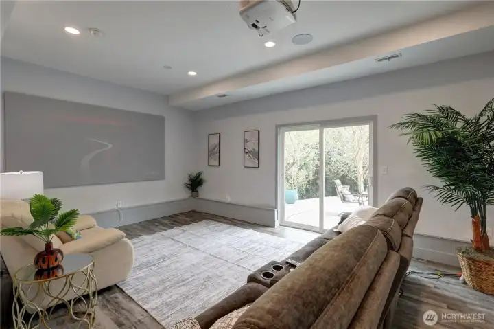Home Theater in Daylight Basement