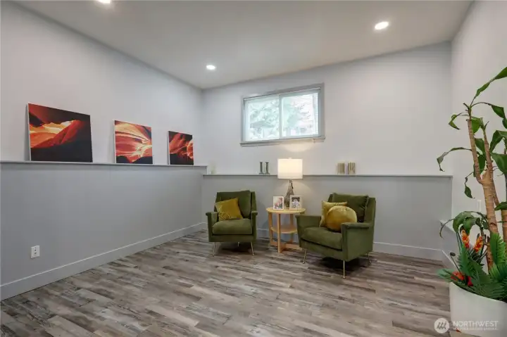 Home Theater in Daylight Basement