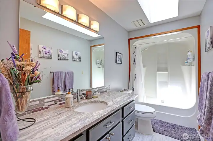 Adjacent Modern Guest Bath, Also w/ Heated Tile~
