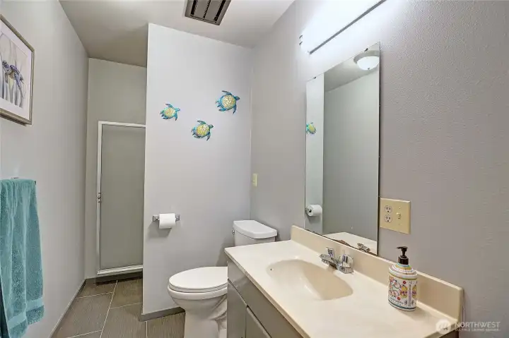 Lower 3/4 Guest Bath, ALSO w/ Heated Tile Flooring~