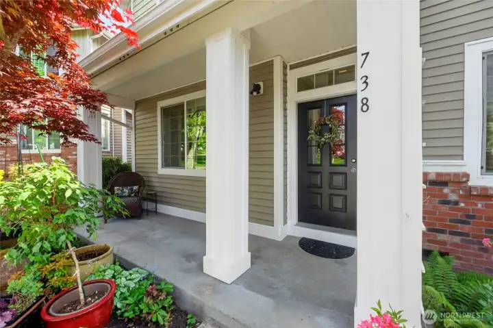 Covered porch with room for your chair or porch swing!
