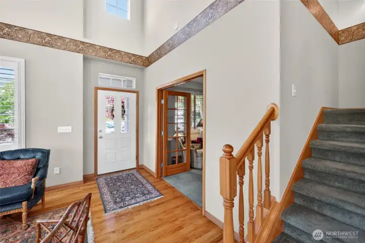 Downstairs Bedroom through the french doors
