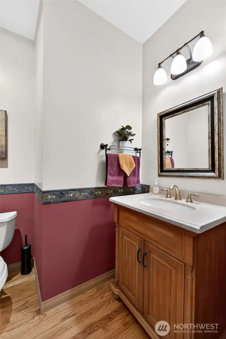 Downstairs 1/2 Bath in the hallway