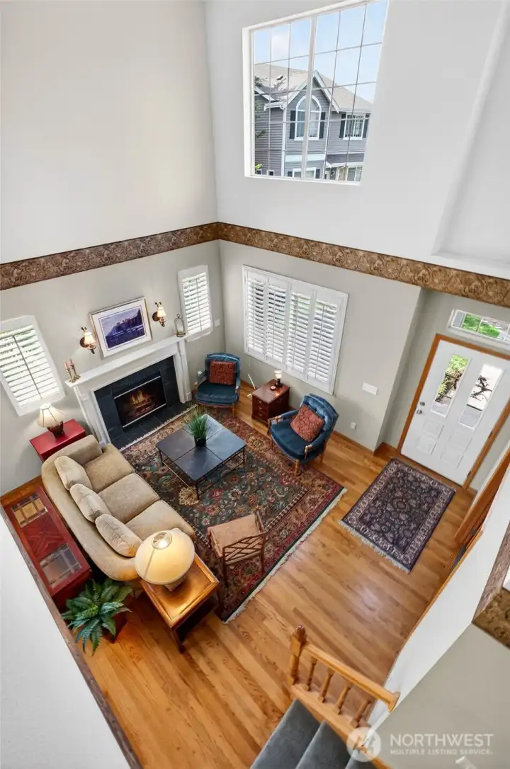View from above- The seller has plans drawn up if someone wanted to extend the loft space across for more square footage. Ask for more info!