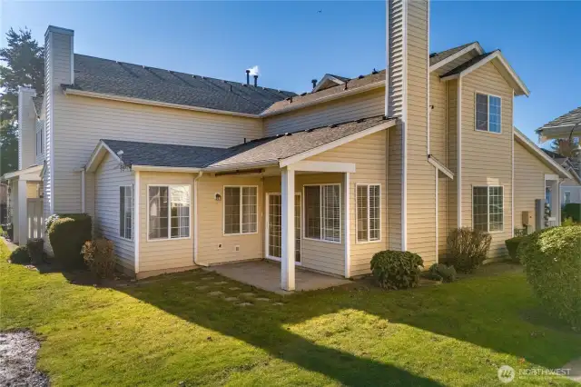 Enjoy green space off your back patio.