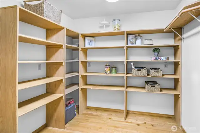 Handy Pantry Space: Generous shelving to keep your kitchen essentials within easy reach.