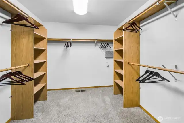 Expansive Storage: Two spacious walk-in closets designed for optimal organization.