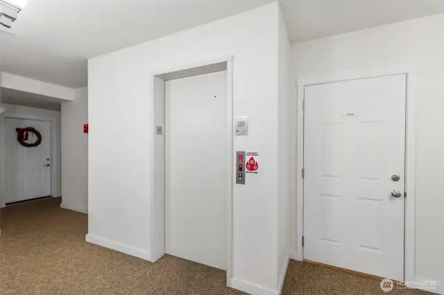 Elevator on lower level