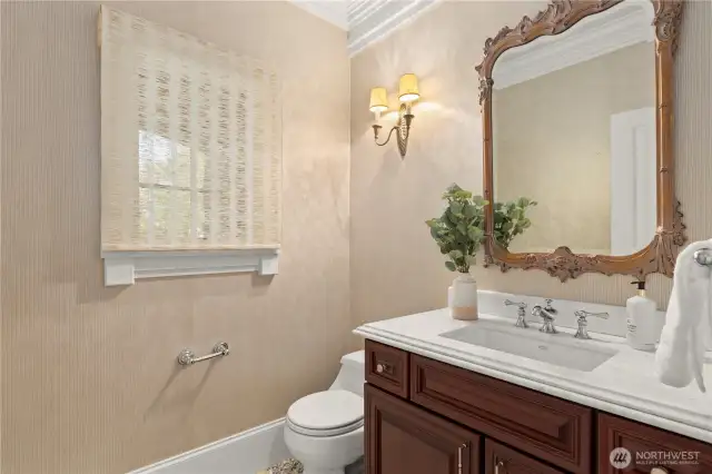 Main level powder room.