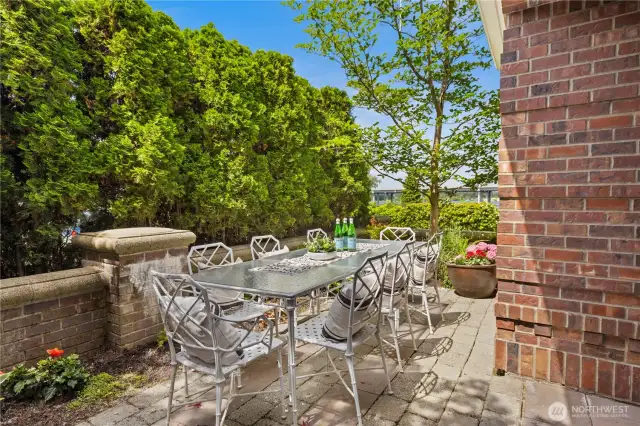 Outdoor space off the dining room.