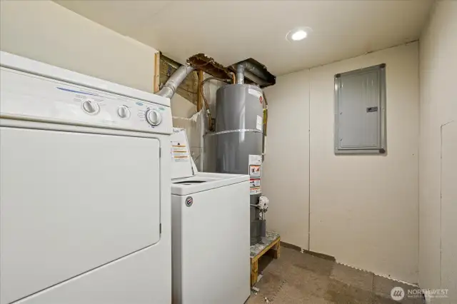 Utility room on lower level