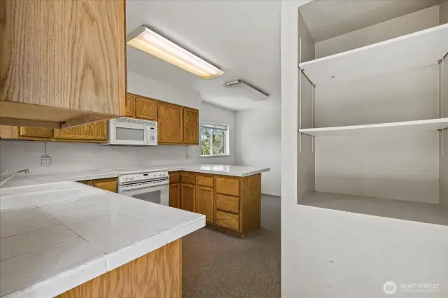 Enter into the kitchen