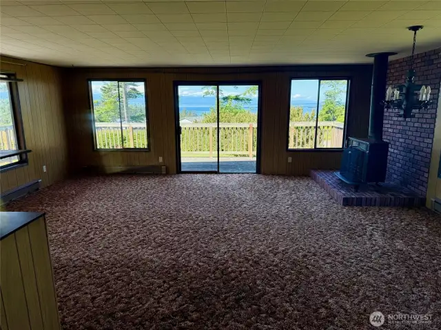 Living room faces view
