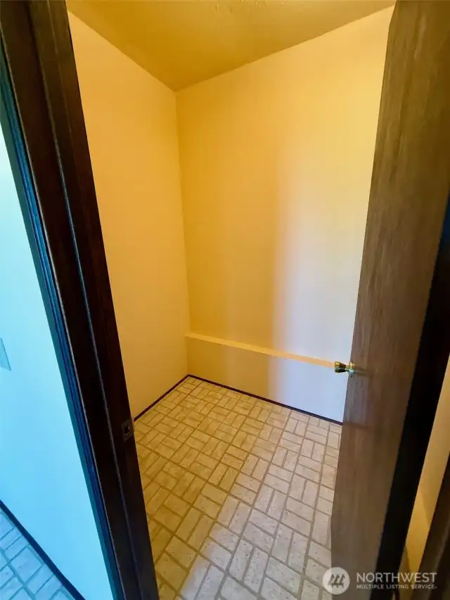 Closet in bonus room attached to garage
