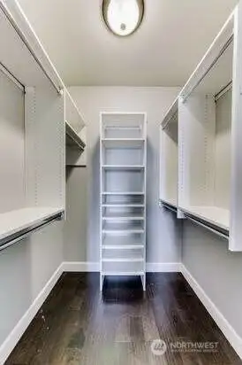Walk-in closet now has Brazilian engineered hardwood floors!