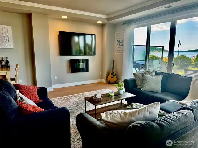 View of living room area highlighting the TV/Fireplace wall!