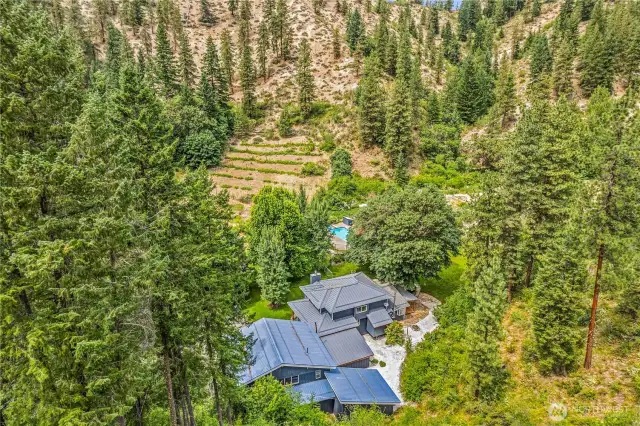 Set deep in the trees and wrapped in the quiet of canyon walls, this 20-acre Leavenworth retreat offers total privacy, endless potential, and a lifestyle rooted in nature - just minutes from town, yet a world away.