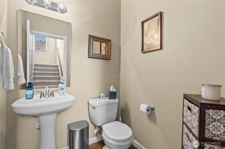 Downstairs powder room