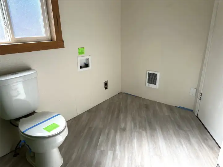 Washer and dryer hook ups.