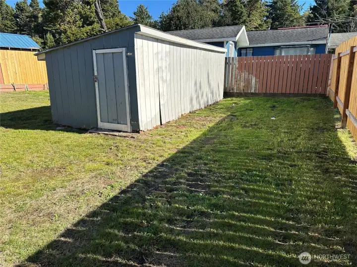 Back yard shed.