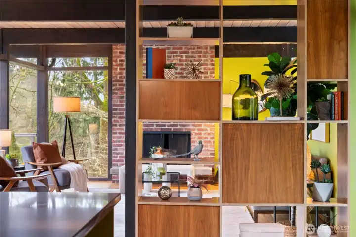 Front Entry, Kerf Shelving