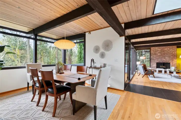 Dining and Living Room View from Hallway