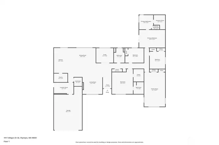 This floor plan tells the whole story, and it’s a good one. Spanning 3,428 square feet all on one level, this home delivers a rare combination of space and flexibility with four bedrooms plus a den and bonus room, giving you options for how you actually live day to day. While the home is on a three bedroom septic, the layout clearly offers multiple sleeping configurations without sacrificing functionality. The double primary suite setup is a standout feature, ideal for guests, shared living, or creating a true private retreat on either side of the home. You can also see the thoughtful storage built in, including two additional hallway closets, one with double doors that make access easy and visually clean. The circular flow through the main living areas connects everything in a way that feels natural, while still allowing each space to have its own identity. All the flexibility you need to create a lifetime property to serve you through all stages of your life.
