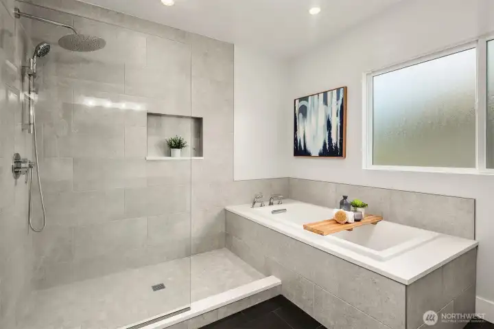 Remodeled primary suite bathroom (2026)