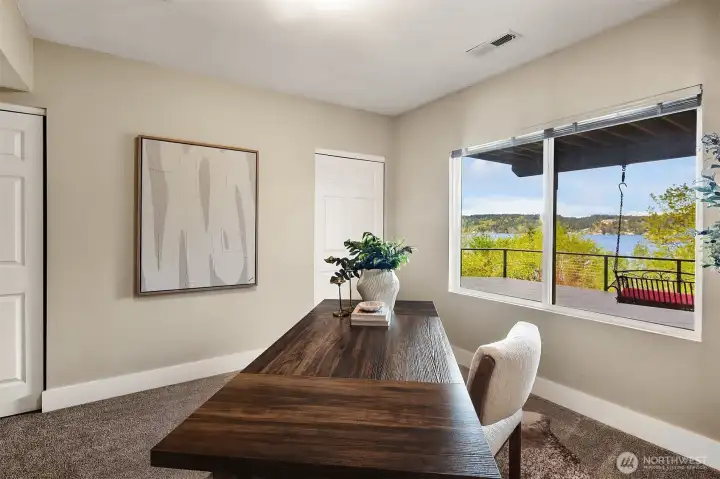 5th bedroom with 2 closets, high ceilings and expansive views