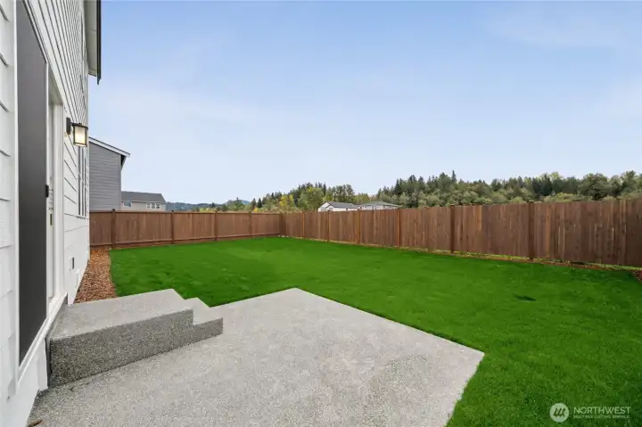 Photo is representational. Actual home for sale is under construction and yard depth and topography will vary. See site agent for details.