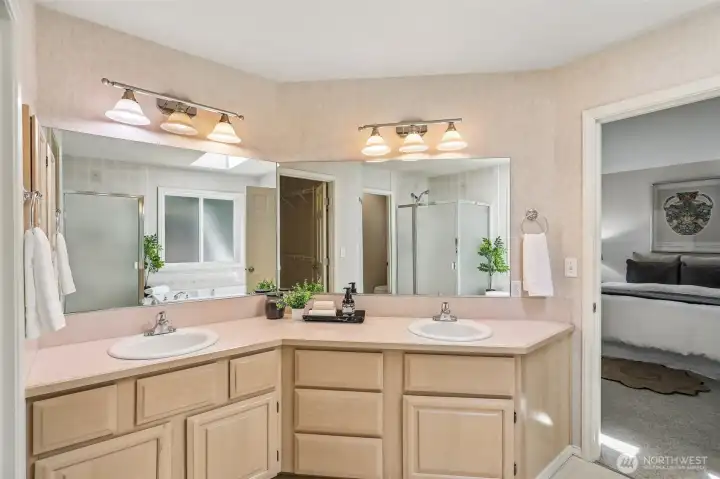 5 piece primary bathroom has everything you need. 5 piece primary bathroom has everything you need.