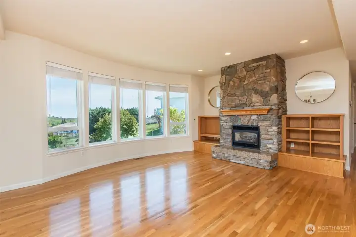 Propane Fireplace with Stacked Stone