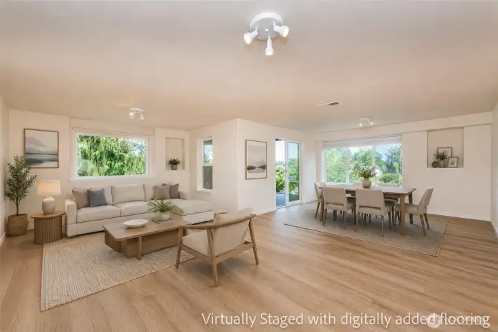 Family Room - Lower Level - Virtually Staged