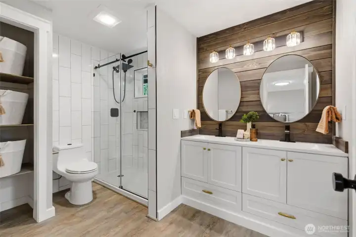 Completely updated primary bathroom