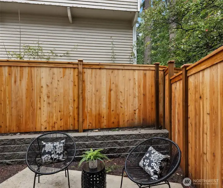Fenced outdoor space Fenced outdoor space
