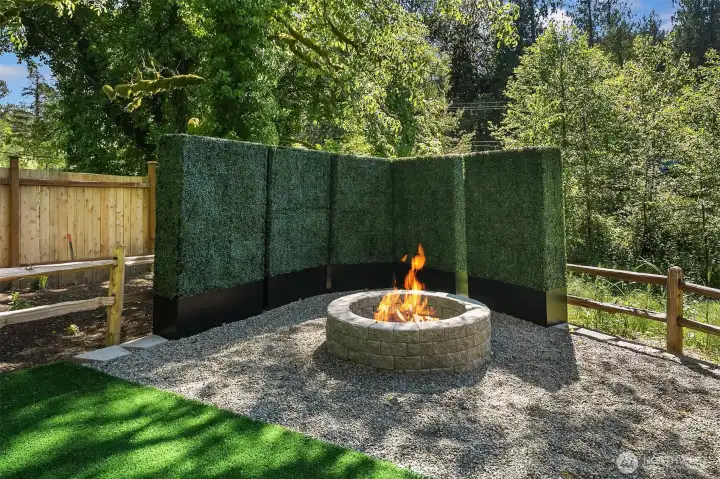 built in fire pit