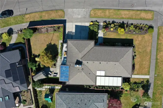 Overhead view of the property